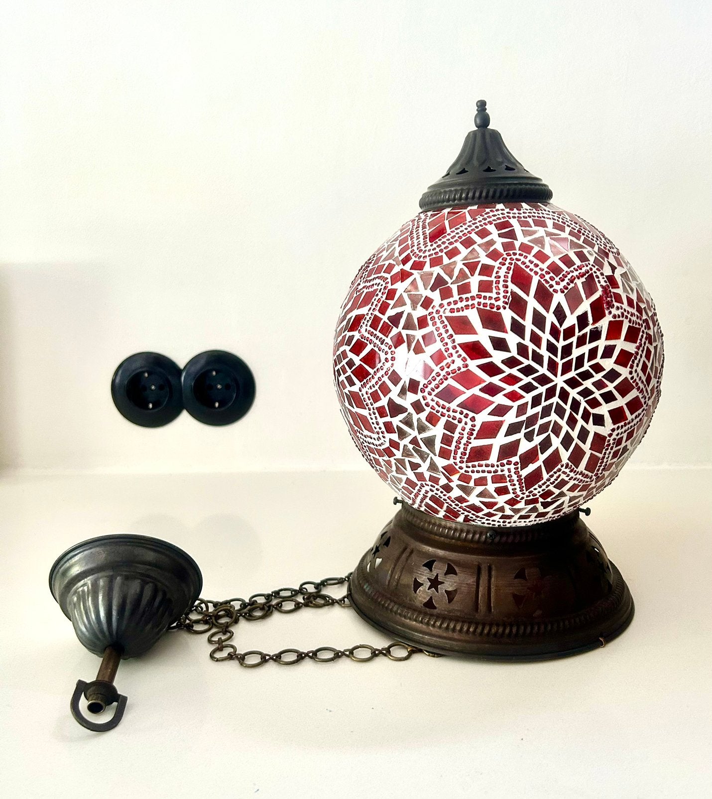 Marokkaanse hanglamp, Overige typen, 33 cm, Meerkleurig, Overige stijlen