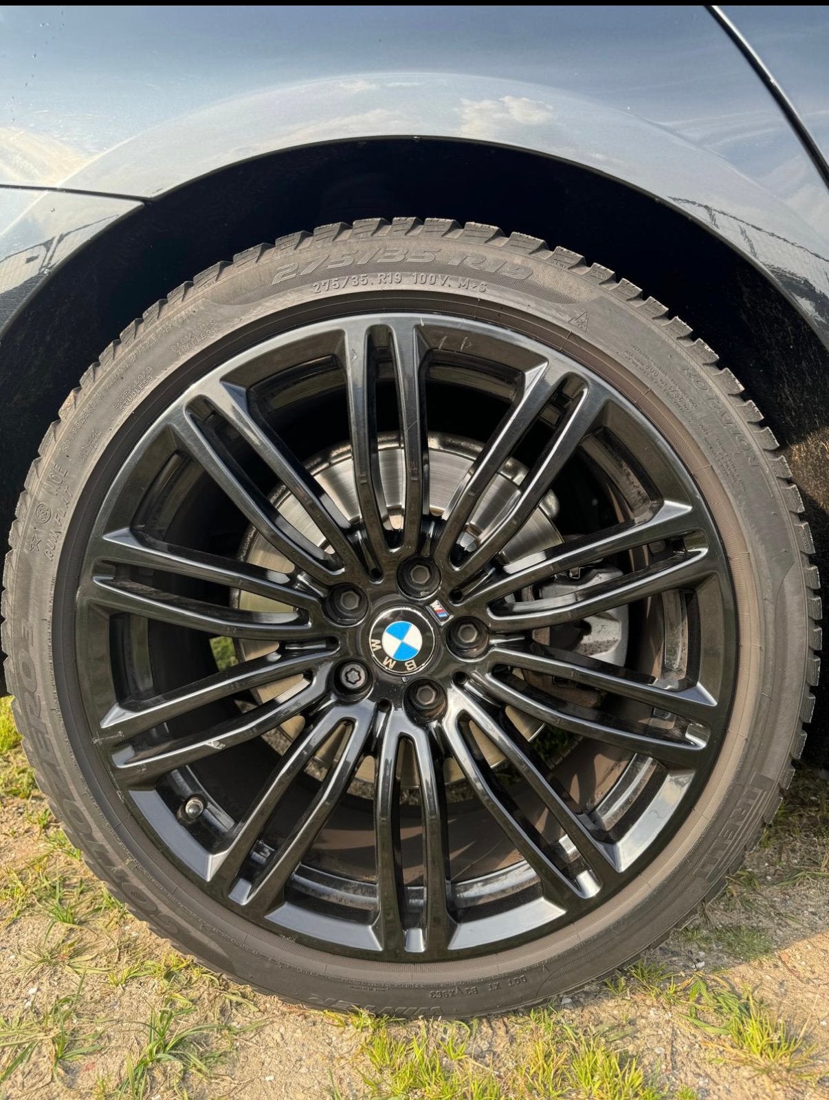 Org. BMW 19 inch M-velgen met zomer + wntrbnd |  5 Serie G30, Auto-onderdelen, Banden en Velgen, Gebruikt, 275 mm, Banden en Velgen