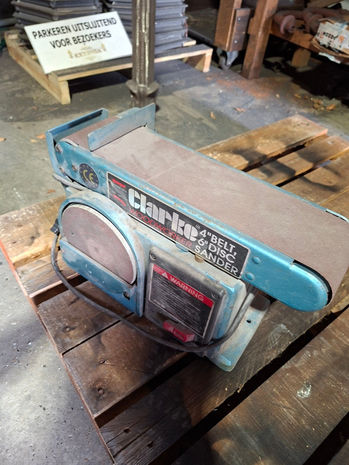 Clarke Bandschuurmachine / Schijfschuurmachine - 440W, Ophalen of Verzenden, Gebruikt, Bandschuurmachine