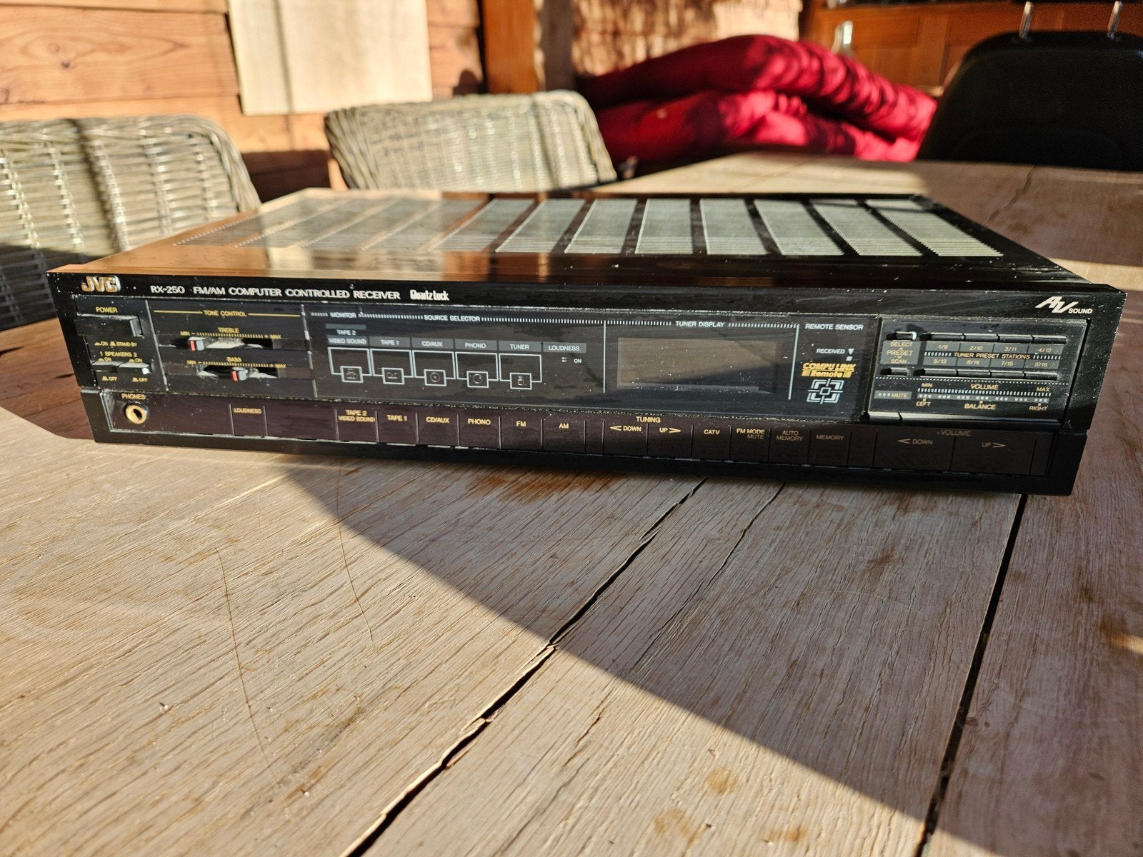 JVC RX-250 FM/AM Computer Controlled Receiver, Gebruikt, JVC, Ophalen of Verzenden, Minder dan 60 watt