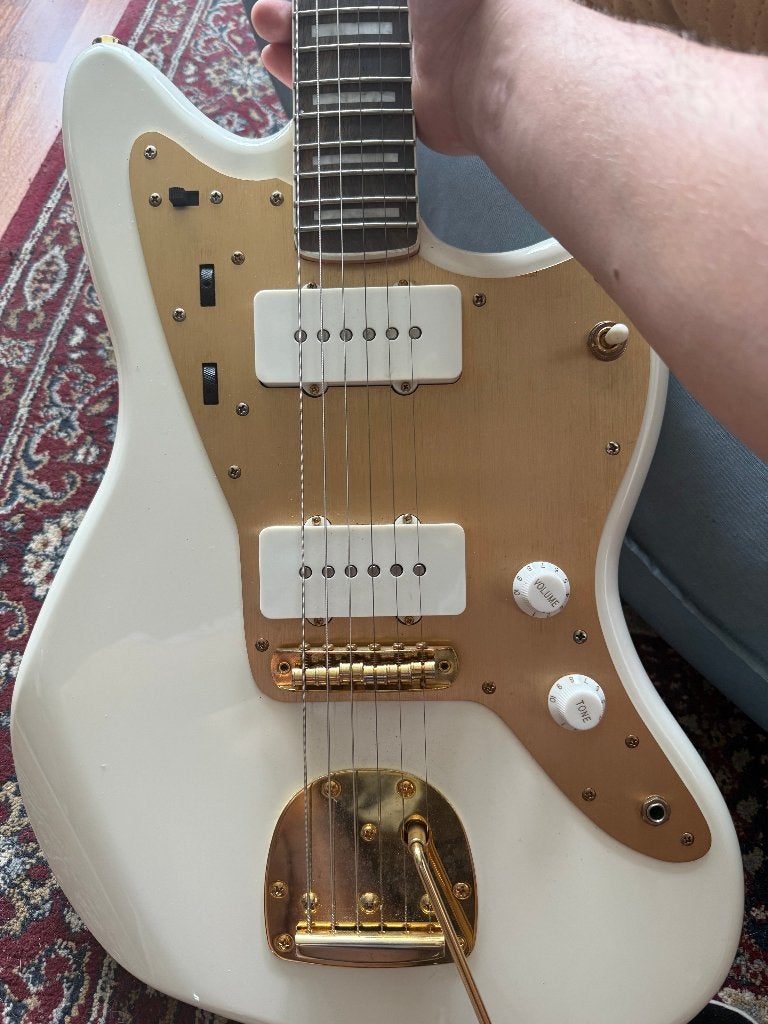 JazzMaster Squier 40 year anniversary Edition, Ophalen, Zo goed als nieuw, Solid body, Fender