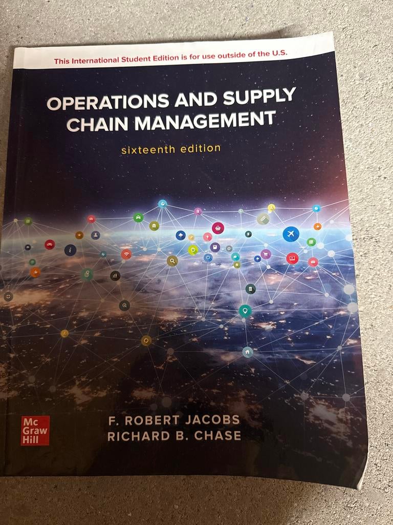 Operations and Supply Chain Management - Zestiende editie, Boeken, Ophalen of Verzenden, Gamma, Zo goed als nieuw