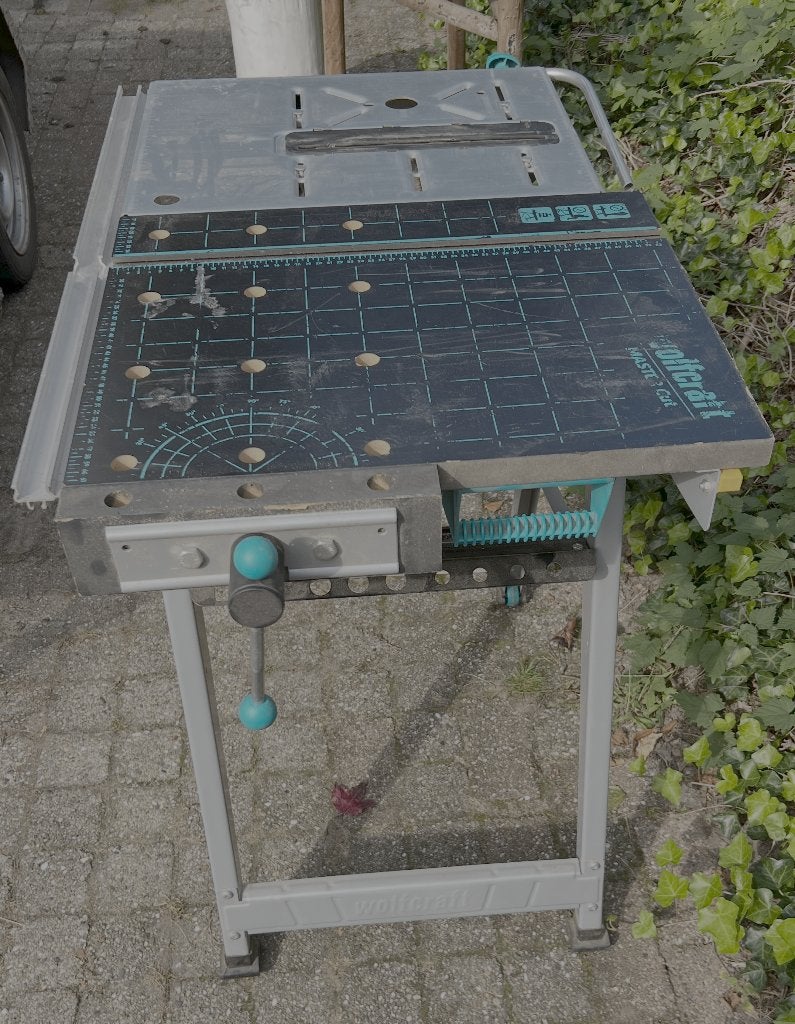 Wolfcraft zaagtafel, freestafel en opklapbare werkbank, Doe-het-zelf en Verbouw, Ophalen, Gebruikt, Cirkelzaag, 30 tot 70 mm