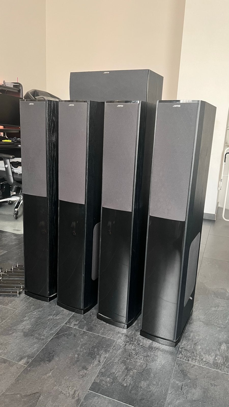 Jamo S 606 Vloerstaande Speakerset met S 60 Center, Audio, Tv en Foto, Ophalen, Gebruikt, Surroundset, Basreflex