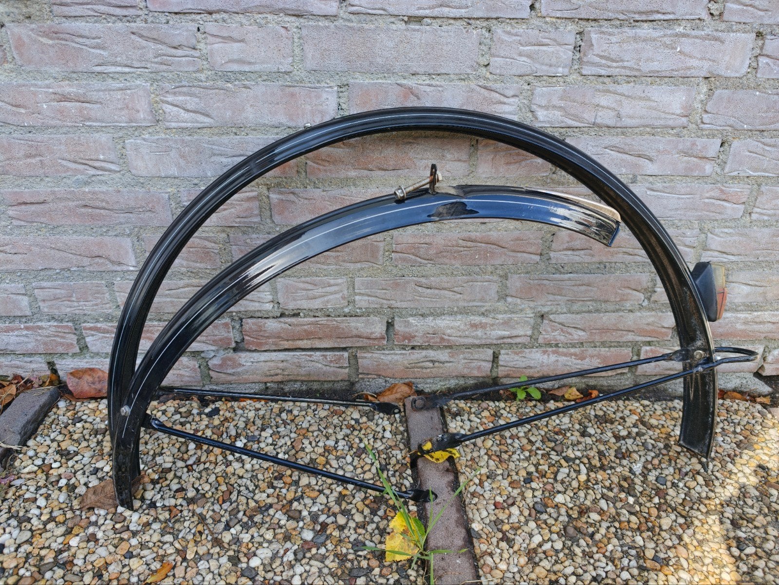 Zwarte spatborden  voor fiets 28 inch, Ophalen, Stadsfiets, Staal, Gebruikt