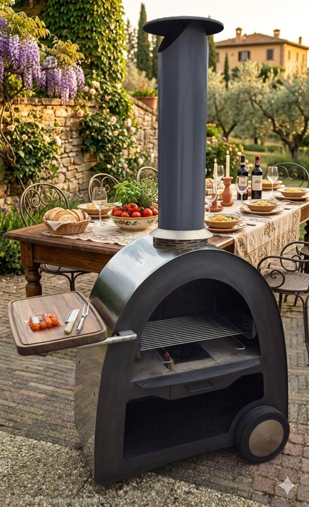 Valckx Cocina Jardín Mobiele Tuinhaard/BBQ/Braai, Ophalen, Zo goed als nieuw, Met accessoires