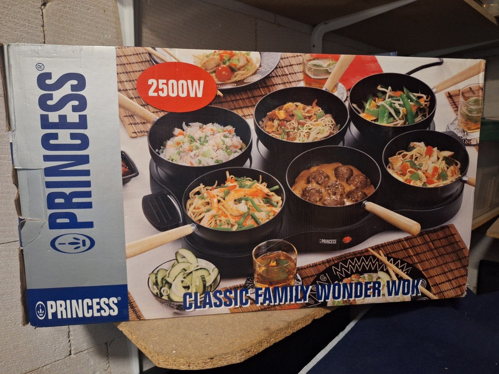 Princess Classic Family Wonder Wok - 2500W, Minder dan 1 liter, Ophalen, Zo goed als nieuw, 1 snelheid