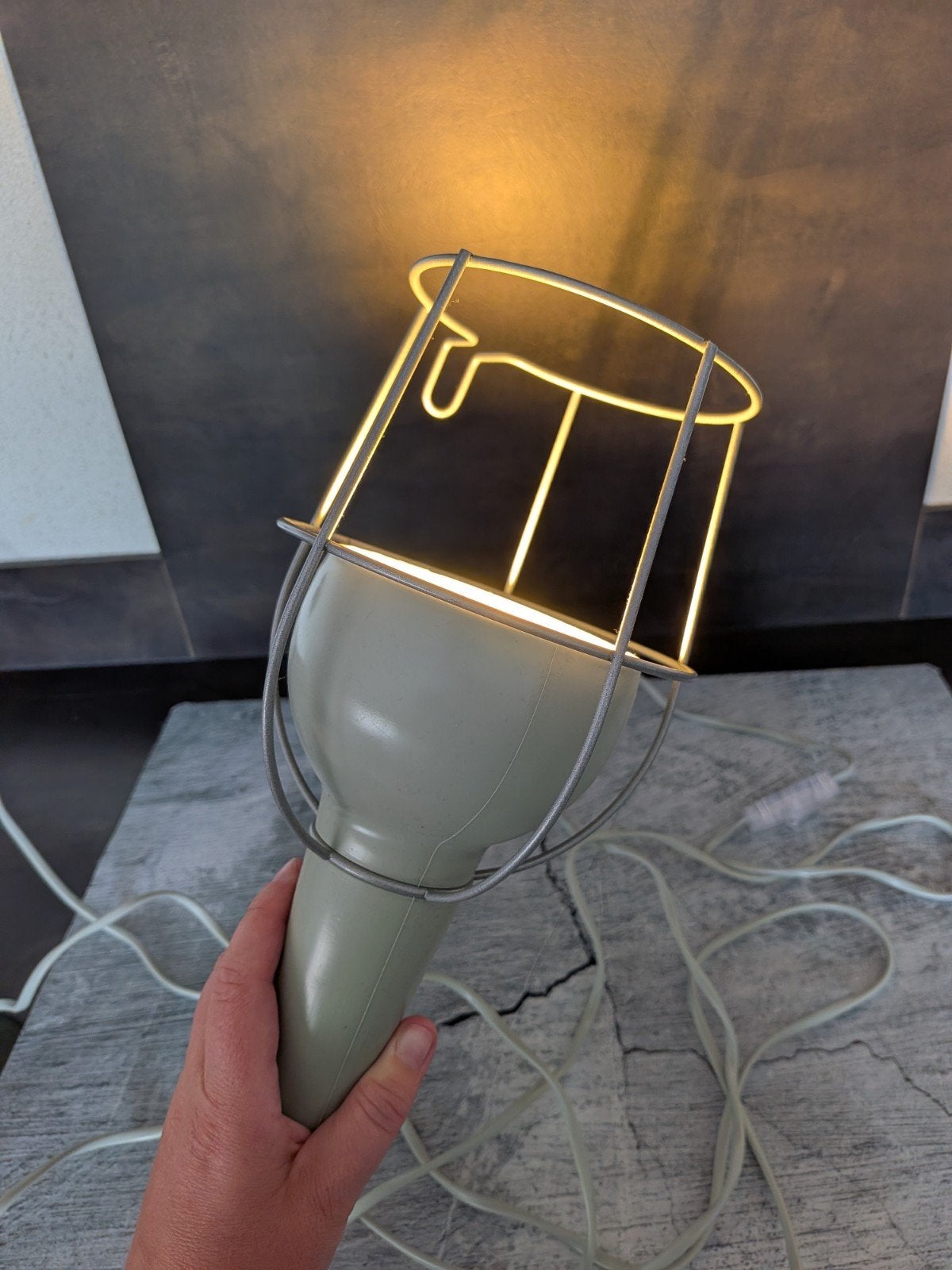 Groene lamp, Huis en Inrichting, Lampen | Tafellampen, Groen, Met schakelaar, Nieuw, E27 (groot)