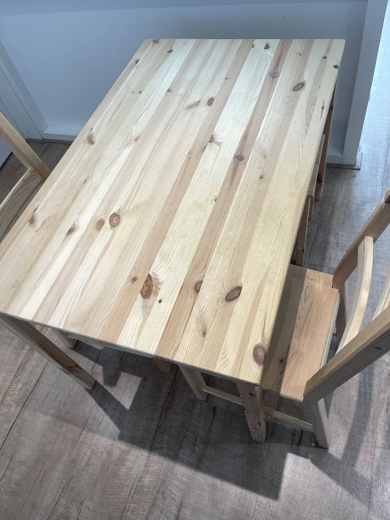 Wooden Table and Stools, Ophalen, Gebruikt, 100 tot 150 cm, Grenenhout