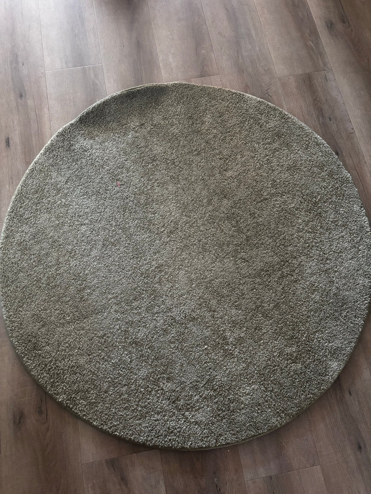 IKEA Stoense Rond Vloerkleed - Groen. 130 cm, Ophalen, 100 tot 150 cm, Rond, Zo goed als nieuw