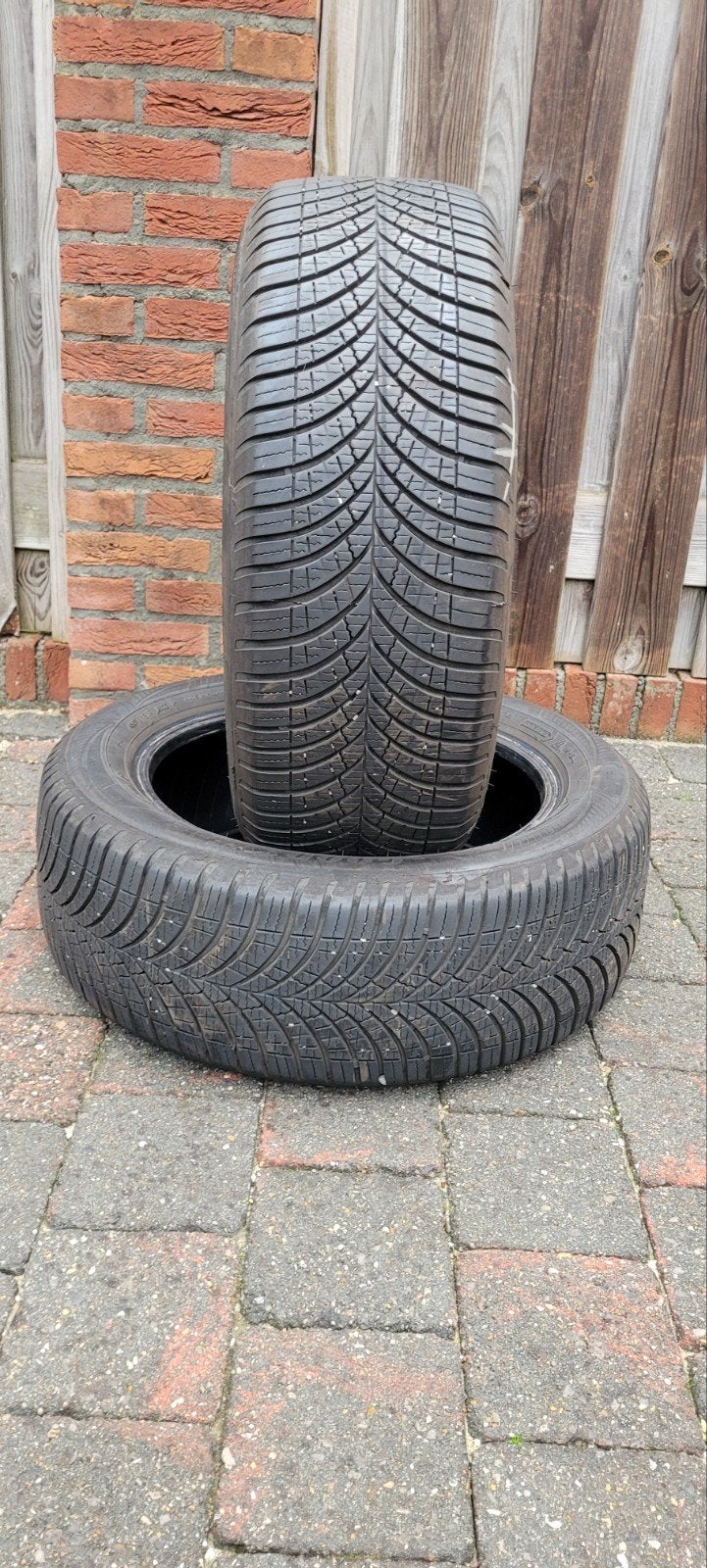 2x Goodyear Vector 4 Seasons 205/55R16 91V, Ophalen, Gebruikt, 16 inch, 205 mm