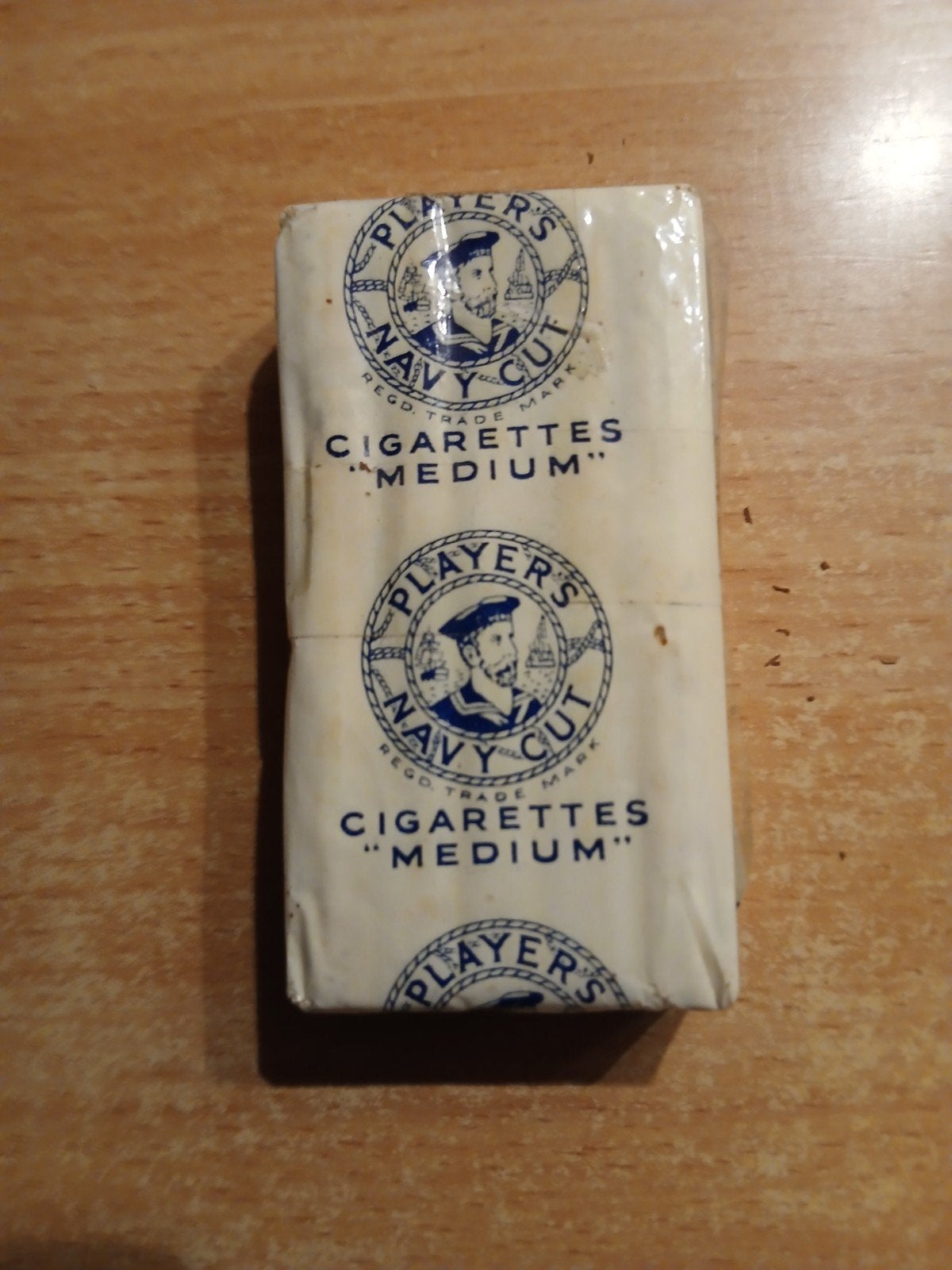 Vintage Player's Navy Cut Sigarettenpakje - Medium, Verzamelen, Ophalen of Verzenden, Marine, Overige typen