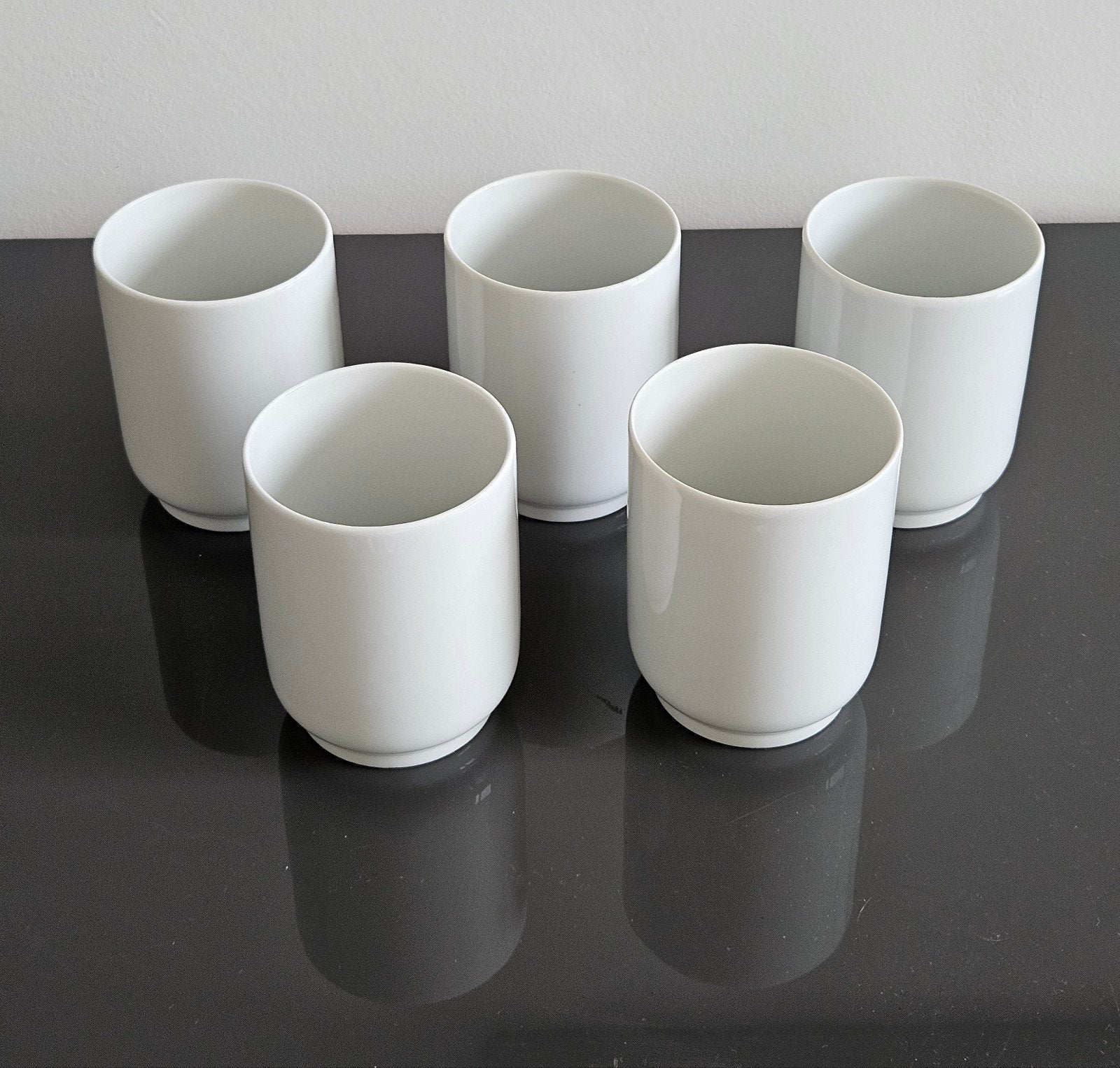 Set van 5 Thomas Germany porseleinen bekers, Overige merken, Zo goed als nieuw, Modern, Porselein