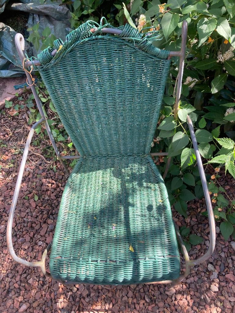 ijzeren tuinstoeltjes (4), Tuin en Terras, Ophalen, Gebruikt, Metaal, Stapelbaar