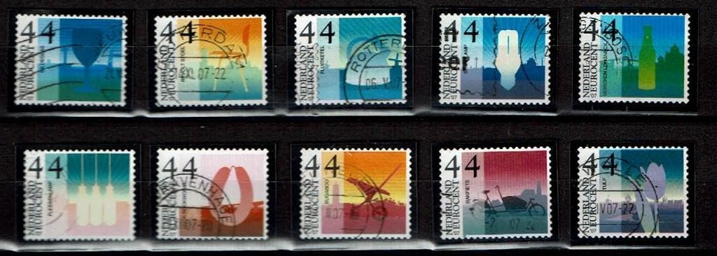 Nederland NVPH 2470-2479 gestempeld, Verzenden, Na 1940, Gestempeld