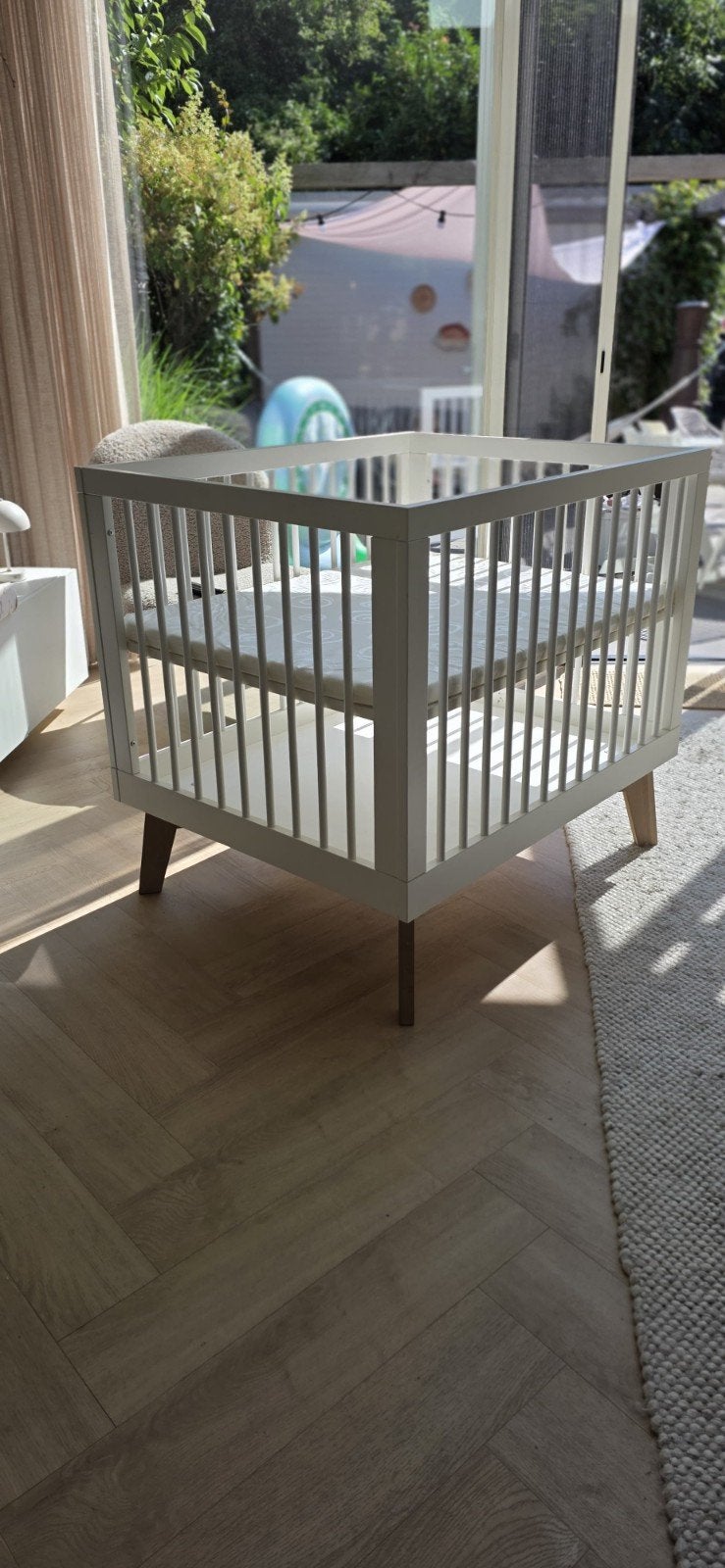 Kidsmill Box met matras en hoes - prima staat, Ophalen, Gebruikt, Rechthoekig, Boxkleed