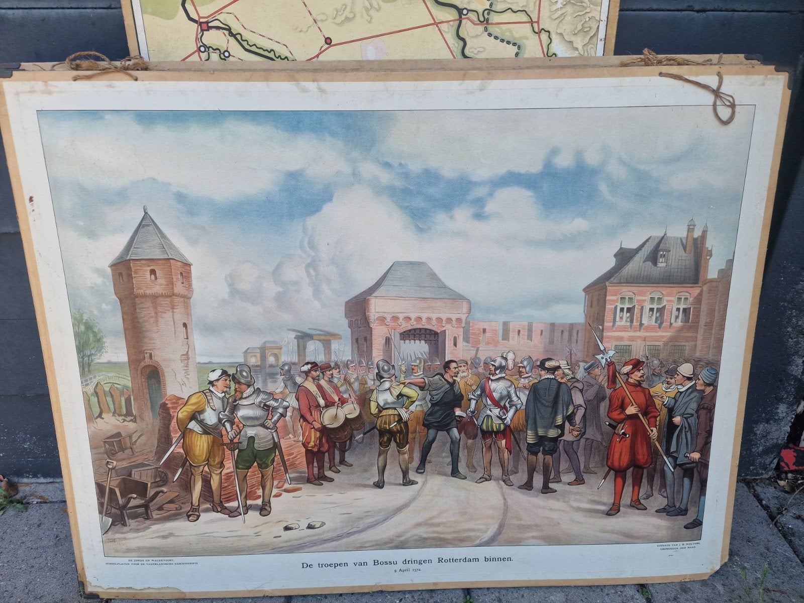 Schoolplaat: Rotterdam 9 april 1572, Ophalen of Verzenden, Geschiedenis