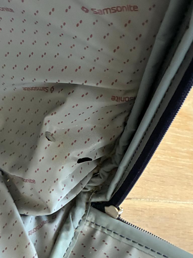 Samsonite reistas met wieltjes en uitschuifbare handgreep, 30 cm of meer, Gebruikt, Blauw, Minder dan 35 cm