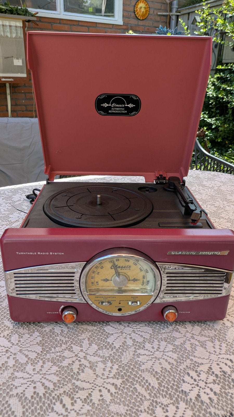 Vintage platenspeler met radio., Ophalen of Verzenden, Overige merken