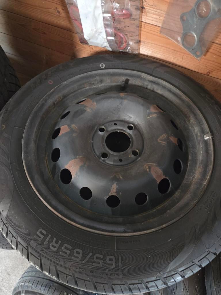 Gebruikte banden en velgen 165/65R15, Auto-onderdelen, Banden en Velgen, Ophalen, Gebruikt, 15 inch, Banden en Velgen