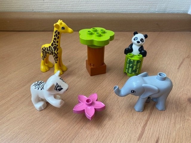 Duplo, jonge dieren (schildpad ijsbeer), set 10801 compleet, Kinderen en Baby's, Speelgoed | Duplo en Lego, Gebruikt, Ophalen of Verzenden