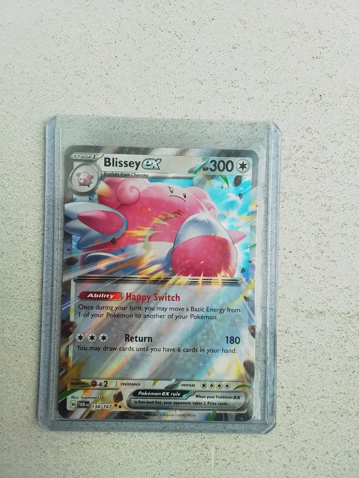 Blissey EX TWM134/167 Twilight Masquerade Pokémon Kaart, Ophalen of Verzenden
