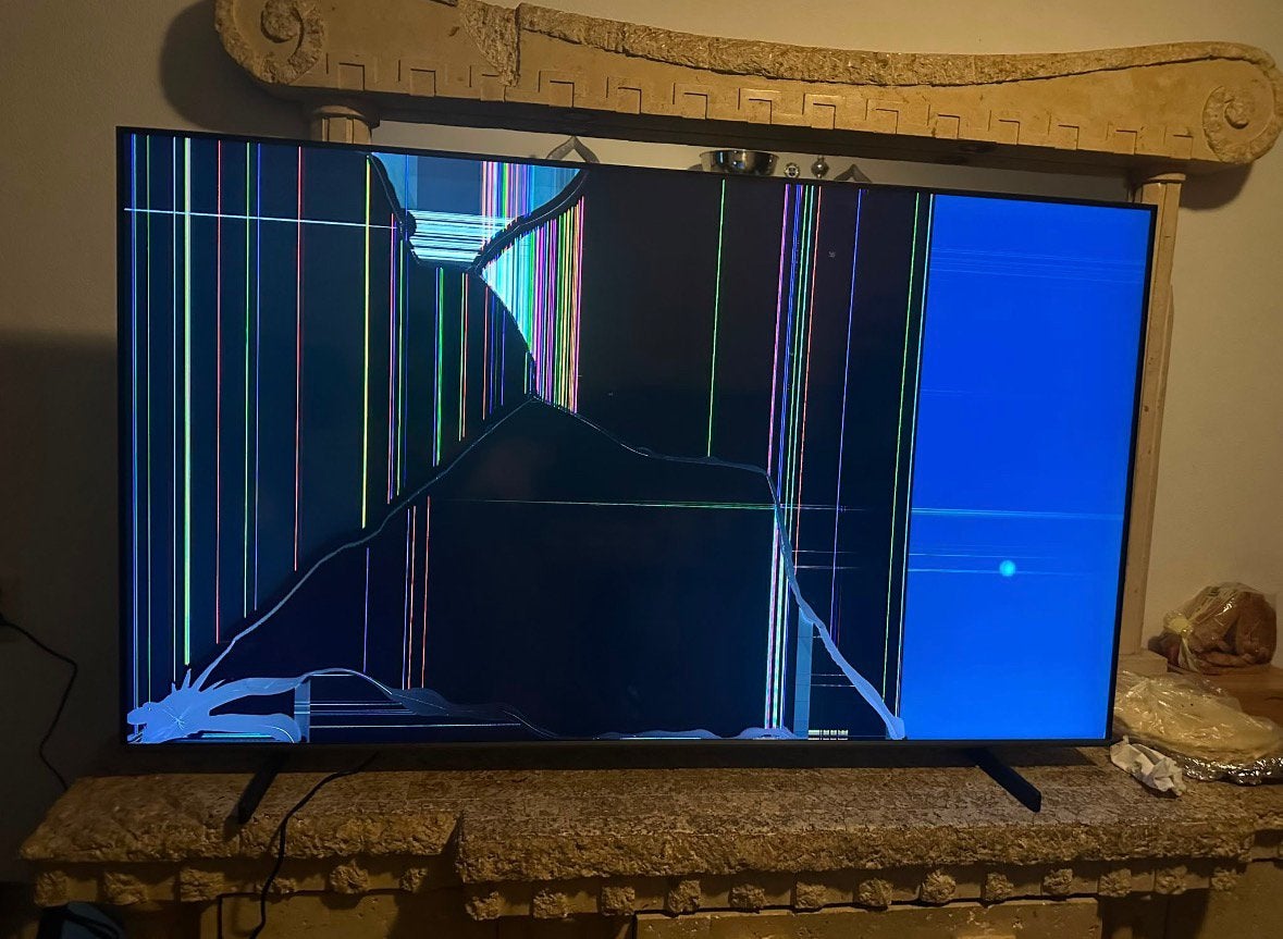 Tv Samsung 65 inch scherm kapot, Ophalen, Gebruikt