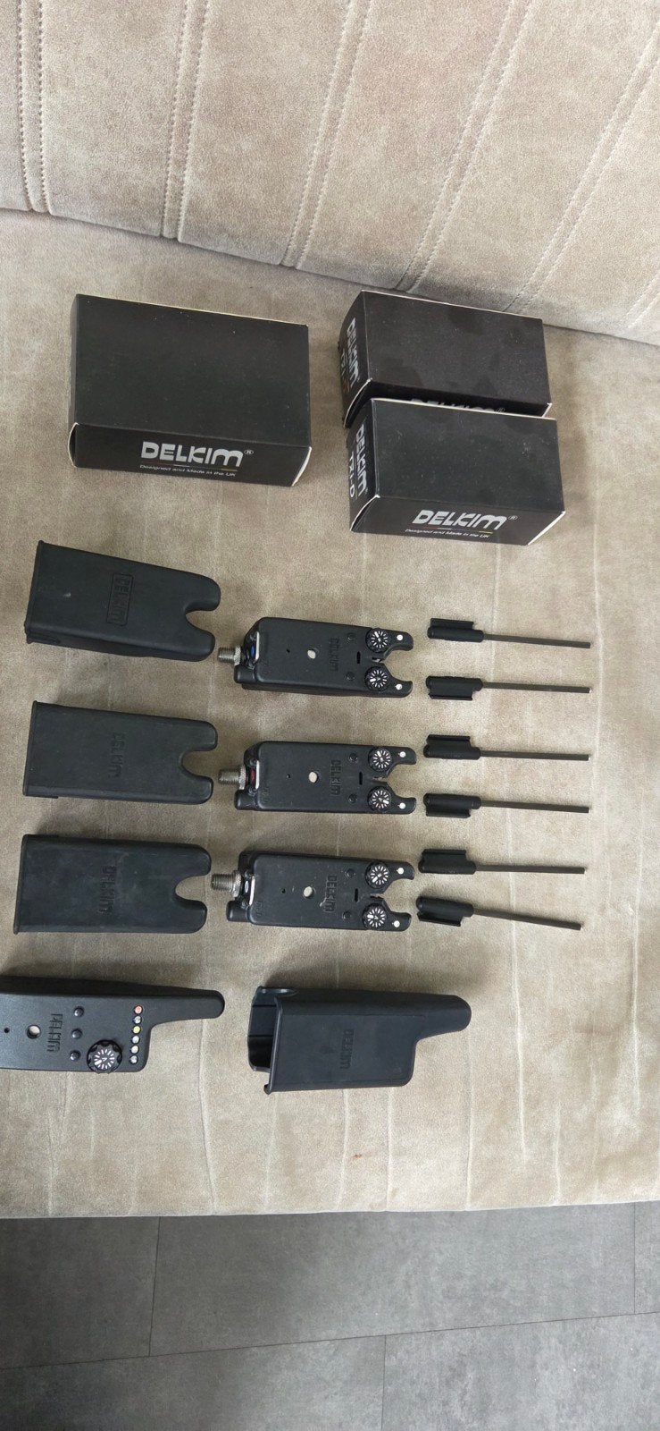 Delkim TXI-D 3+1 Set met Snag Ears (Rood, Wit, Blauw), Ophalen of Verzenden, Zo goed als nieuw, Complete set