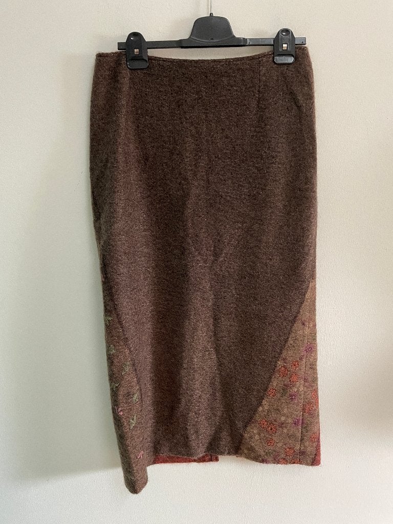 R3 - Warme lange mohair Caroline Biss rok maat 42 (1), Kleding | Dames, Blauw, Maat 42/44 (L), Ophalen of Verzenden, Zo goed als nieuw