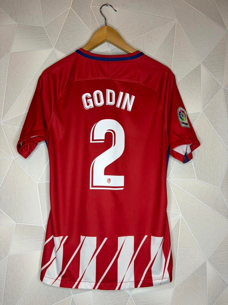 Atletico Madrid Thuis 2017/2018 Godin, Maat S, Ophalen of Verzenden, Zo goed als nieuw, Shirt