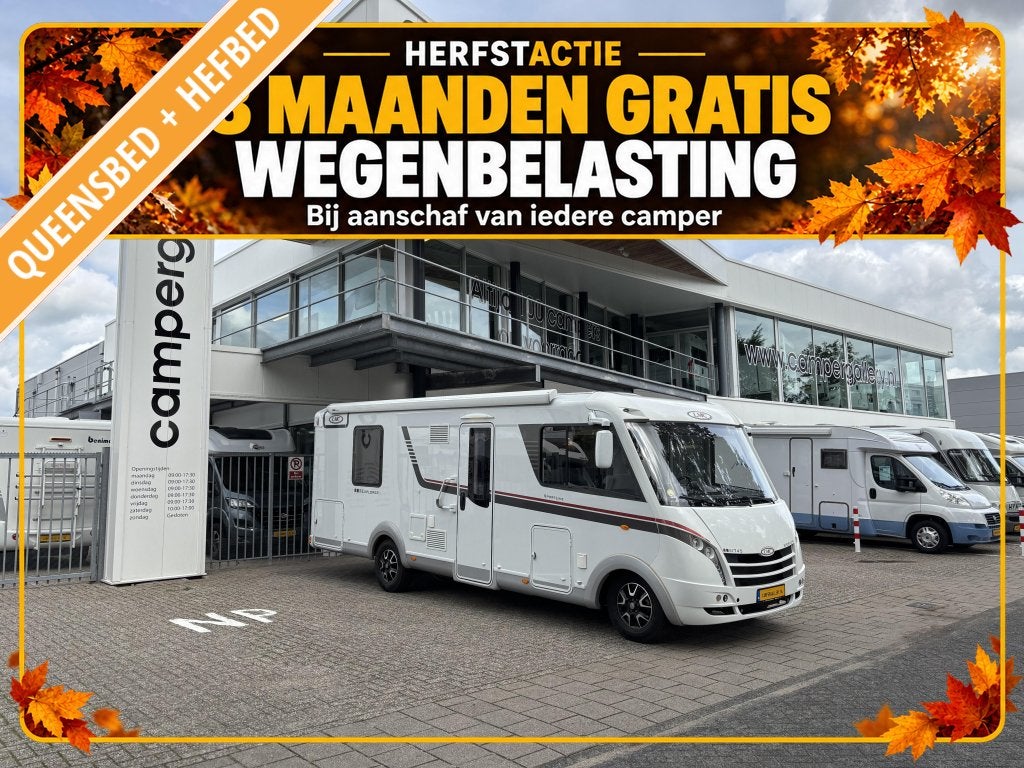 LMC Explorer SportLine 745 QUEENSBED+HEFBED 2X ZONNEPANEEL, Integraal, Fiat, 7 tot 8 meter, Bedrijf