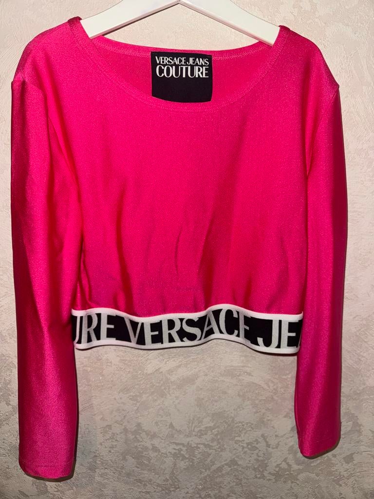 Versace Jeans Couture top maat S, Ophalen of Verzenden, Lange mouw, Roze, Maat 36 (S)