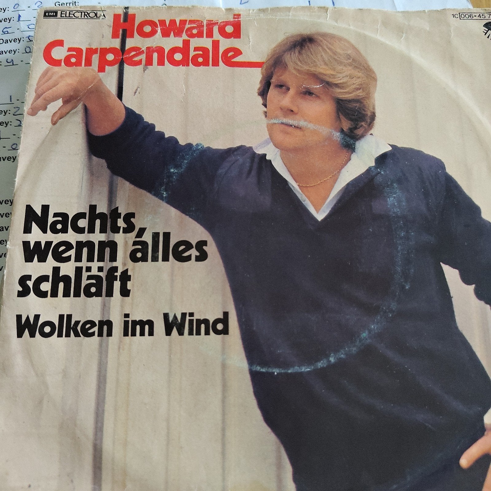 Howard Carpendale - Nachts, wenn alles schläft Single, Cd's en Dvd's, Ophalen of Verzenden, Gebruikt, 7 inch