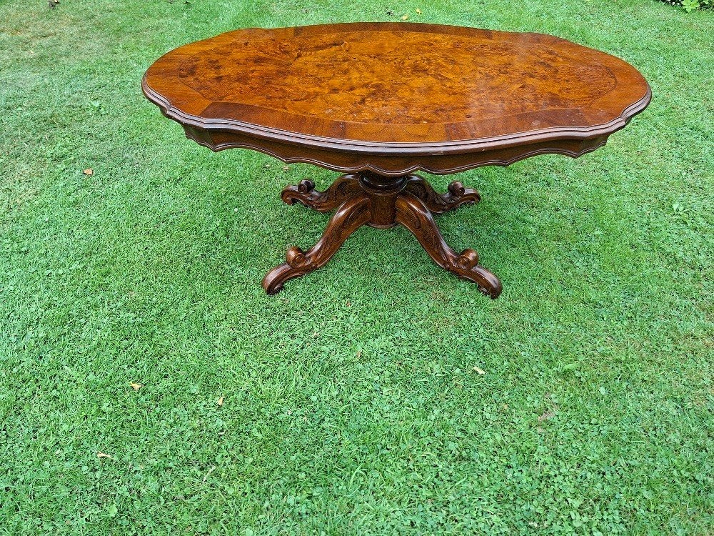 Ovale Salontafel vintage jaren '70, Huis en Inrichting, Tafels | Salontafels, Ophalen, 50 – 75, Gebruikt, Ovaal