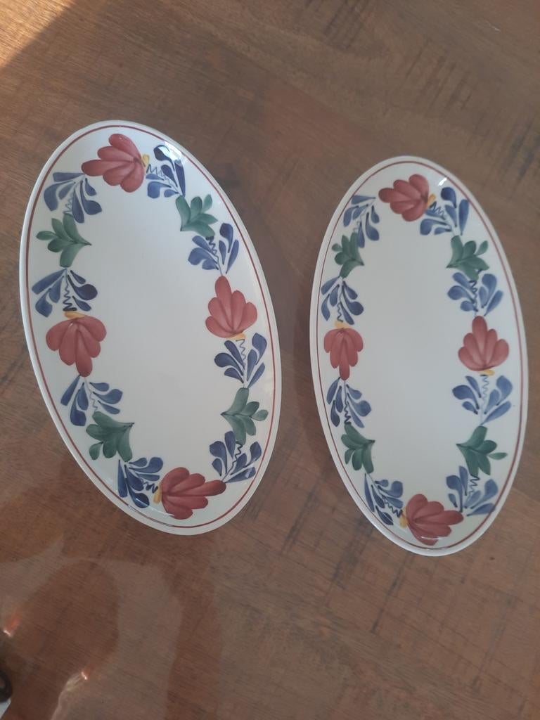 2x Boerenbont serveerschalen - Made in Holland, Ophalen of Verzenden