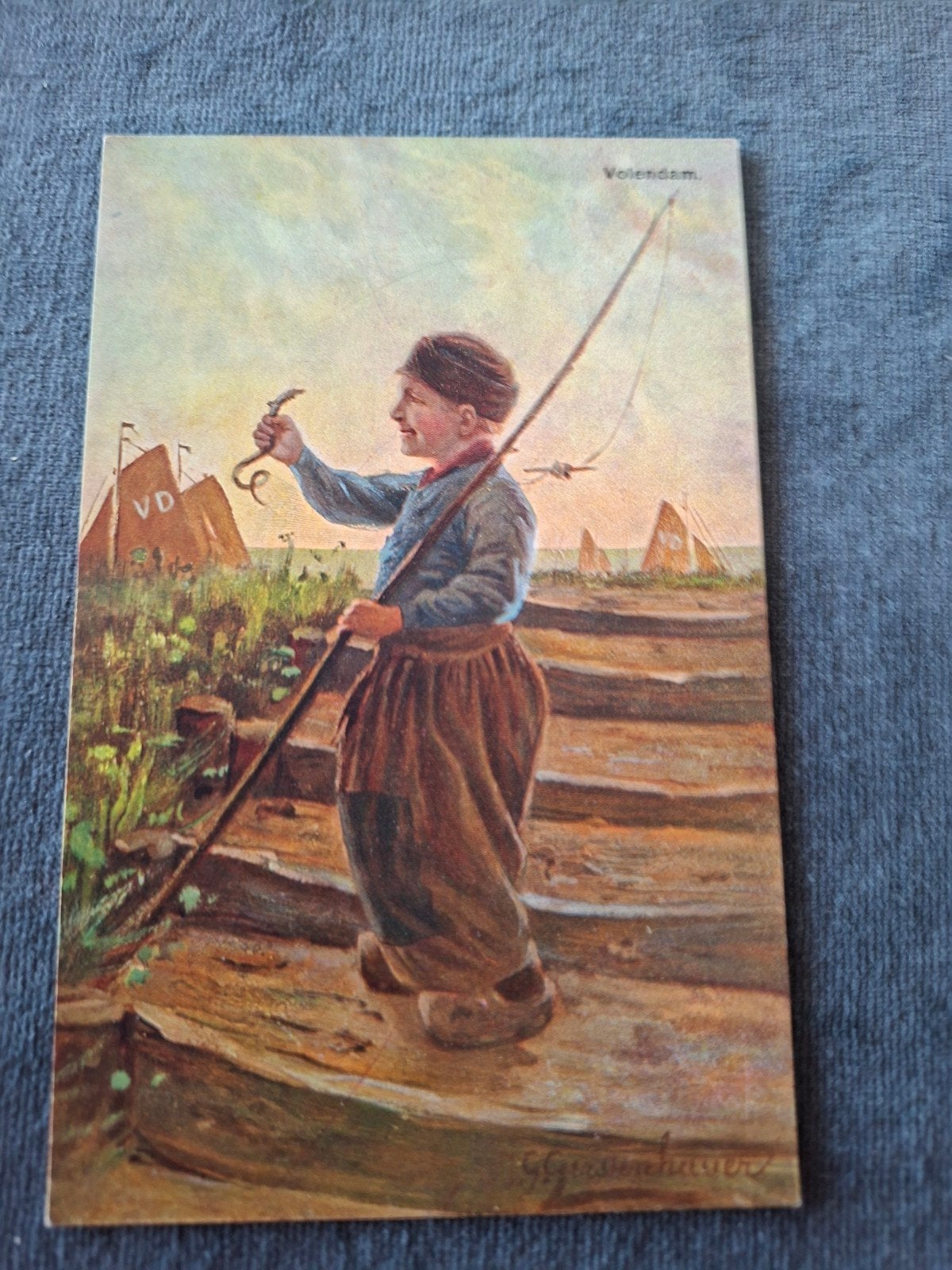 J.G.Gertenhauer, klederdracht, Volendam, Serie M, Verzenden, Voor 1920, Ongelopen, Klederdracht