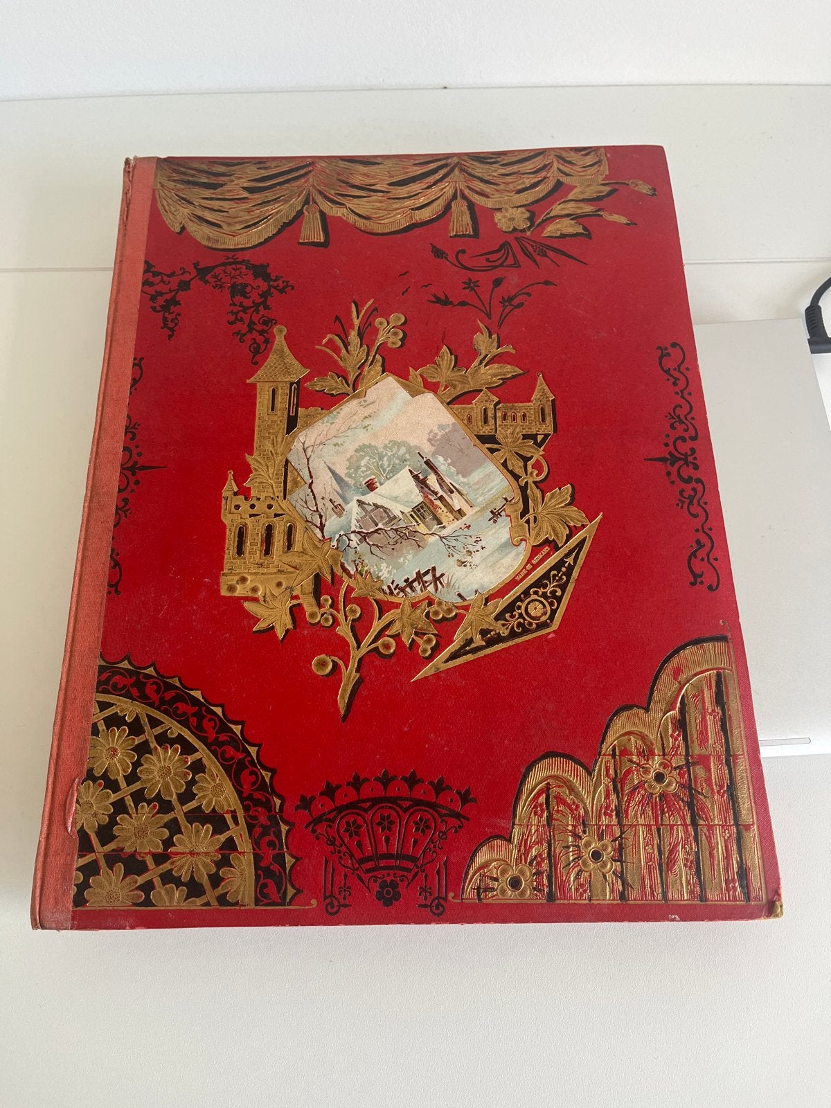 Antiek Victoriaans Plakboek / Poëziealbum (ca. 1880-1910), Ophalen of Verzenden, Gebruikt