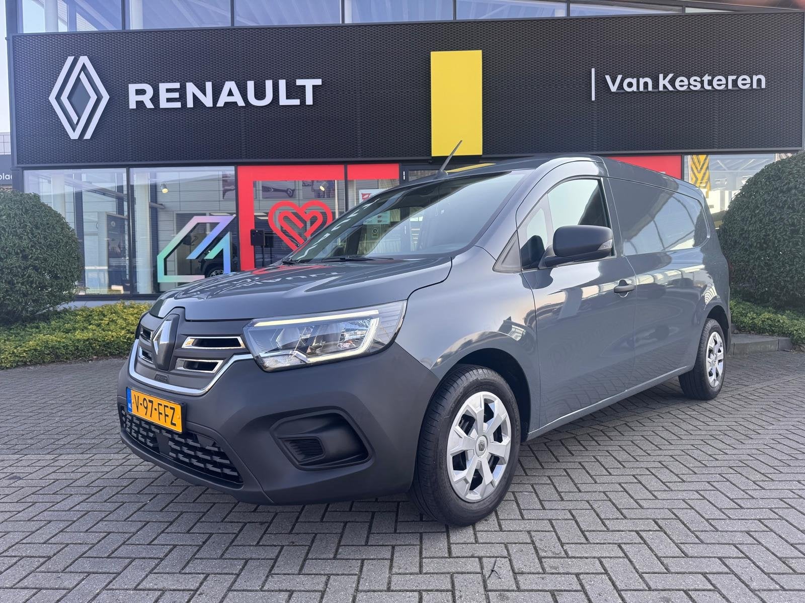 Renault Kangoo Van Electric L2 22kW AC | 80kW DC-Lader |CAM, Auto's, Dealer onderhouden, Stof, Gebruikt, Zwart