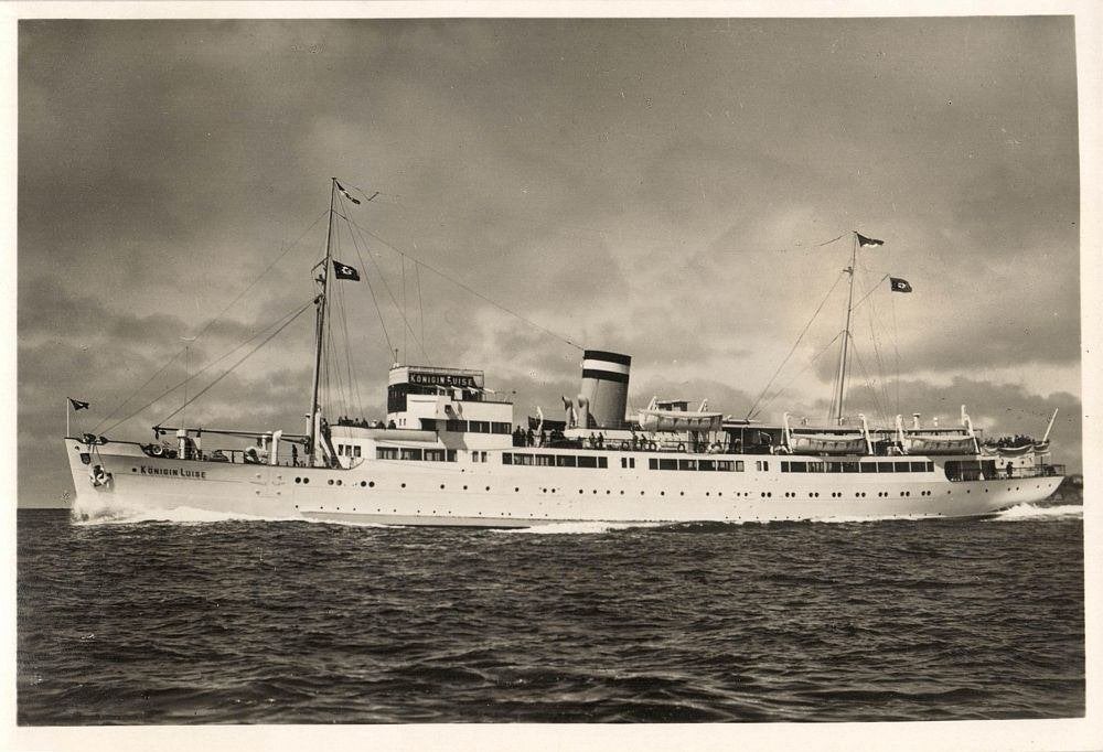 Duitse Passagiersschip SS Königin Luise (1936) Ansichtkaart, Verzamelen, Ophalen of Verzenden, 1920 tot 1940, Ongelopen, Voertuig