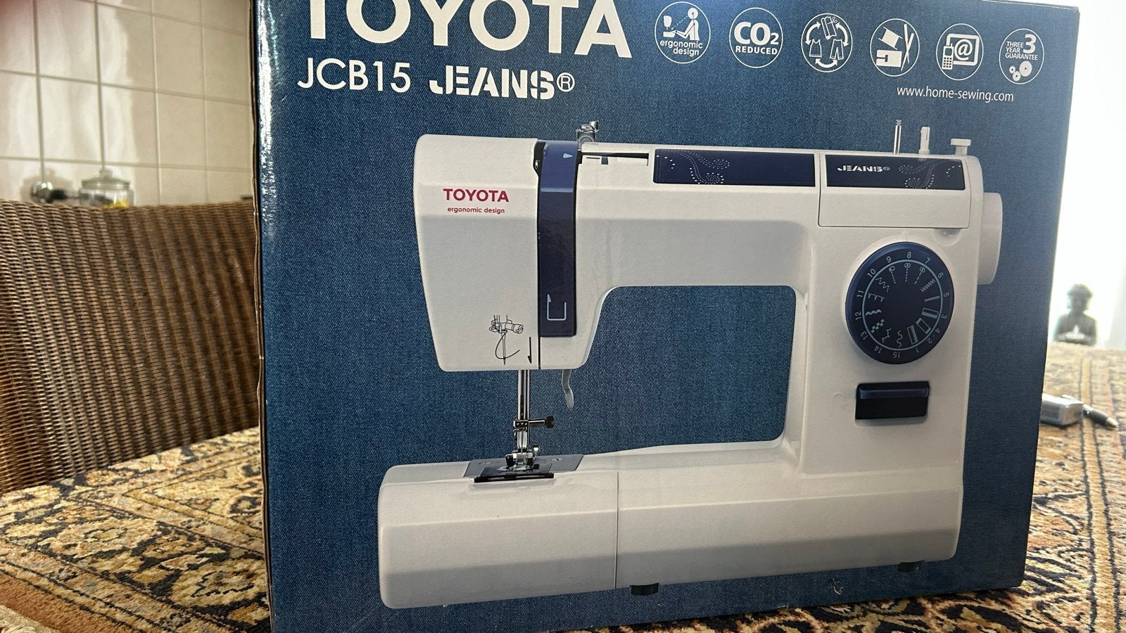 Toyota JCB15 Jeans Naaimachine - Zo goed als nieuw, Ophalen, Zo goed als nieuw, Naaimachine, Overige merken