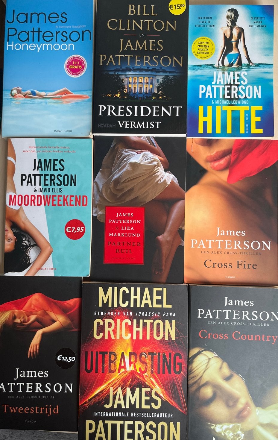 Diverse thrillers James Patterson, oa moordweekend, hitte, Ophalen of Verzenden, Zo goed als nieuw, Nederland