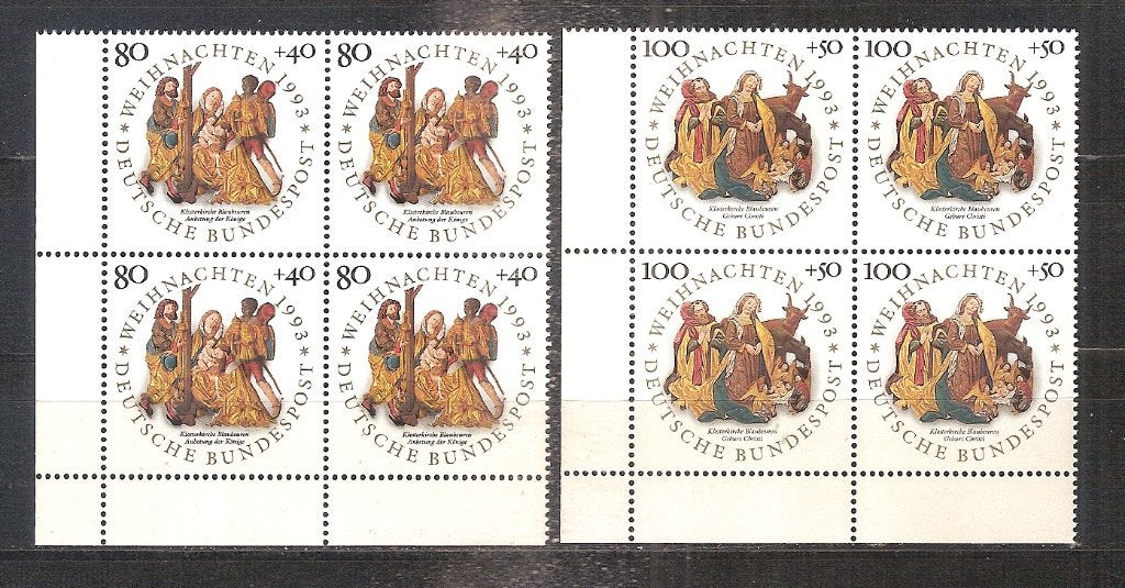 BRD 1707-1708 postfris blok van 4, Ophalen of Verzenden, BRD, Postfris