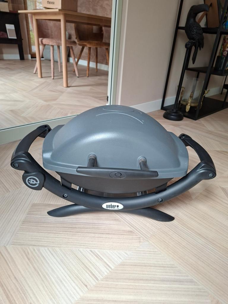 Elektrische barbecue Weber Q1400 donkergrijs, Ophalen, Zo goed als nieuw
