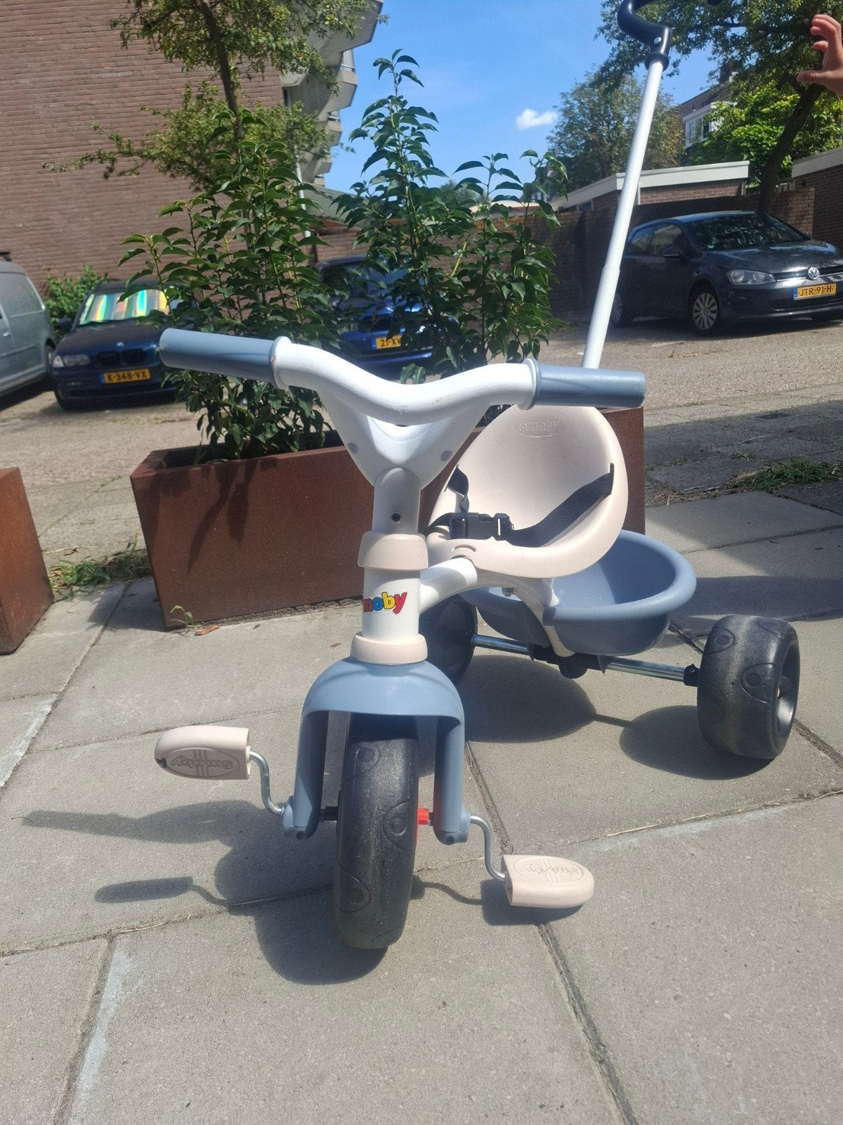 Smoby Kinderfiets - Driewieler met Duwstang, Fietsen en Brommers, Ophalen, Gebruikt, Smoby, Verstelbare zitting