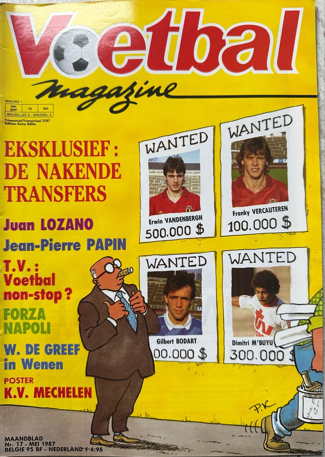 Voetbal Magazine Mei 1987 - Poster KV Mechelen - ZELDZAAM, Ophalen of Verzenden, Gelezen, Sport en Vrije tijd