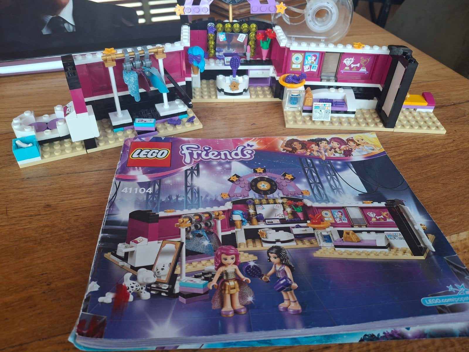 Lego Friends Popster Kleedkamer (41104) met instructies, Compleet, Lego, Friends, Ophalen of Verzenden