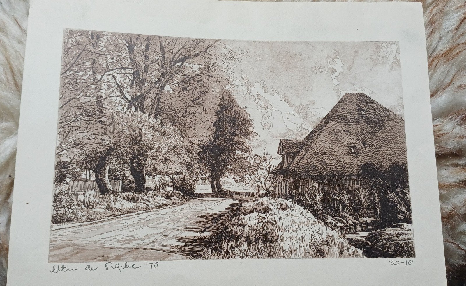 Beets , West Friesland NH - boerderij prent, Ophalen of Verzenden