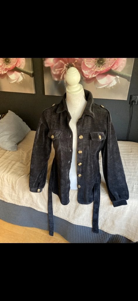 stoer ribfluwelen overgooier/damesvest, Kleding | Dames, Maat 38/40 (M), Verzenden, Zwart, Pescara