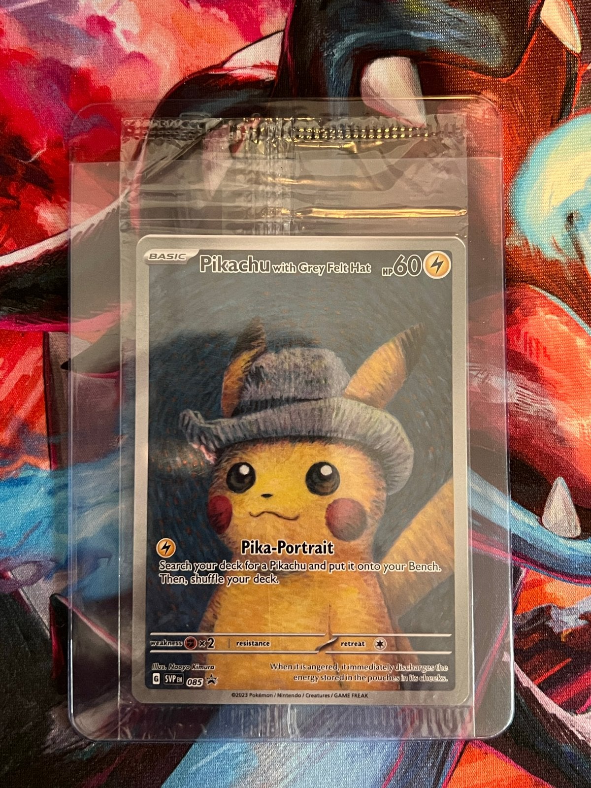 Pikachu van Gogh met grijze vilthoed - Sealed, Ophalen of Verzenden, Nieuw, Losse kaart