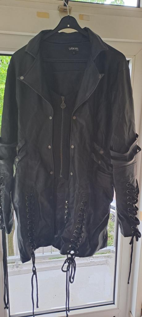 Gothicana by EMP Faux Leren Jas XL, Ophalen of Verzenden, Zo goed als nieuw, Zwart